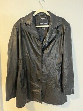 Vintage Tanners Avenue Women’s Italian Lamb Leather  Black Jacket Size 3xl